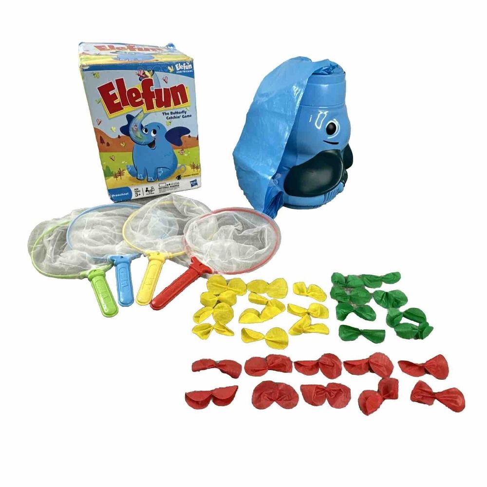 2008 Hasbro ELEFUN Butterfly Catching Game 99% Complete TESTED AND WORKING